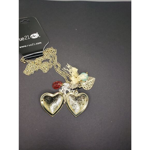 Heart Locket Charm Necklace - Picture 2 of 3